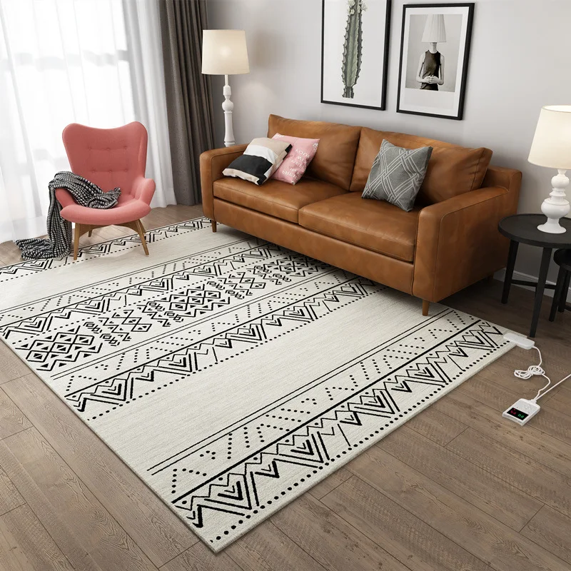 

Suede graphene electric carpet mobile floor heating mat household living room heating mat foot warmer