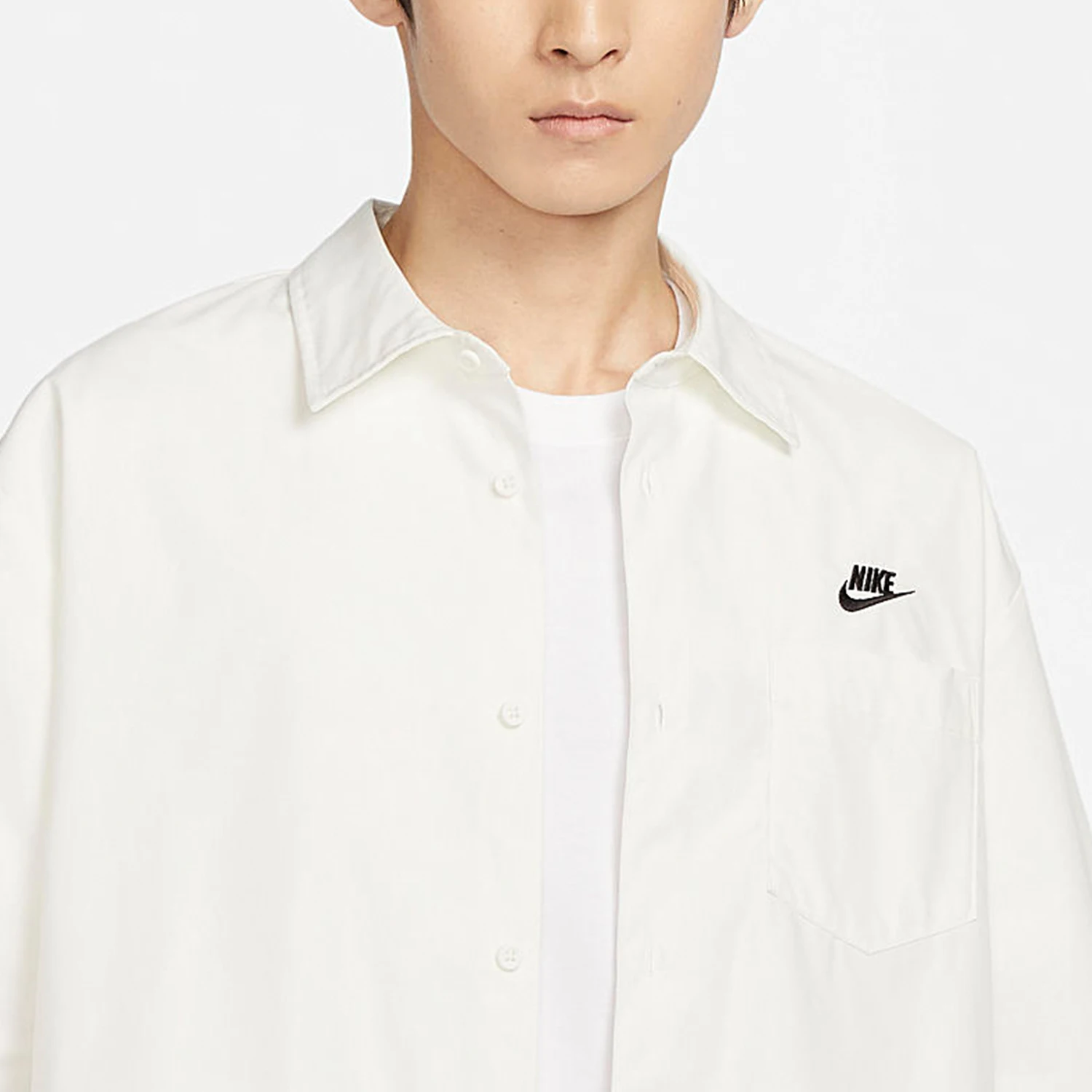 Nike Official CLUB Men's Lapel Loose Casual Short Sleeve Button Shirt FN3903-133