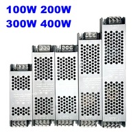 12V 24V LED Power Supply AC to DC Transformer 100W 200W 300W 400W Super Thin Converter for LED Strip Light Bulb LED Driver