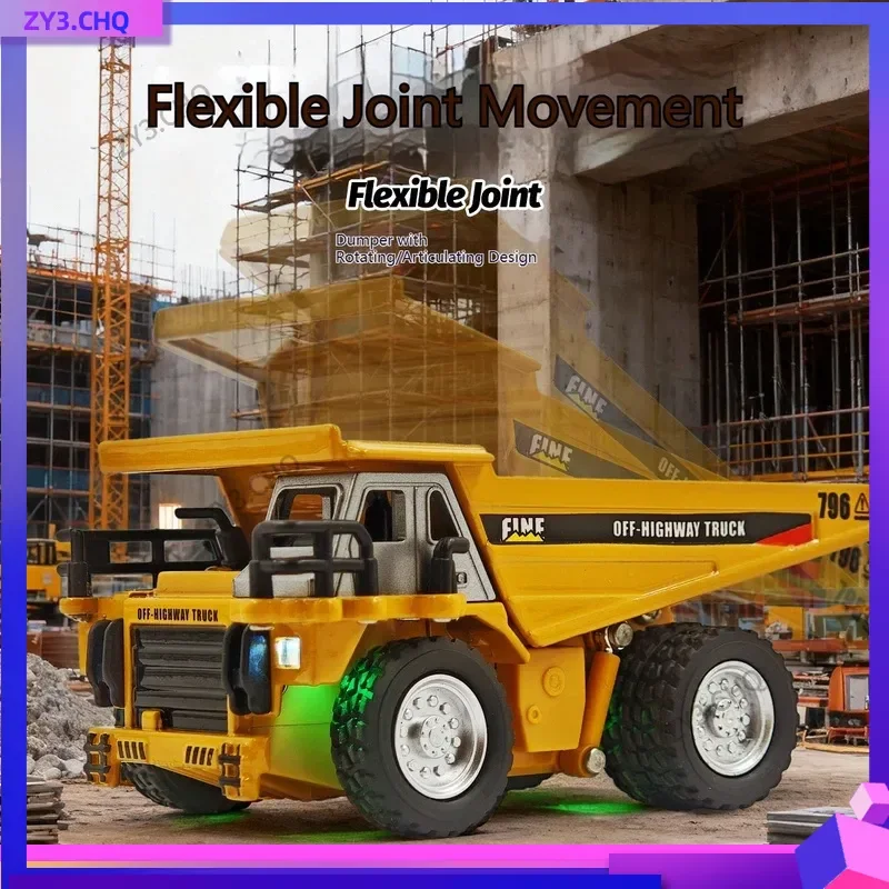 

Hot selling Hengguan new mini remote control engineering alloy dump truck multifunctional 1:64 lighting and sound effects toy
