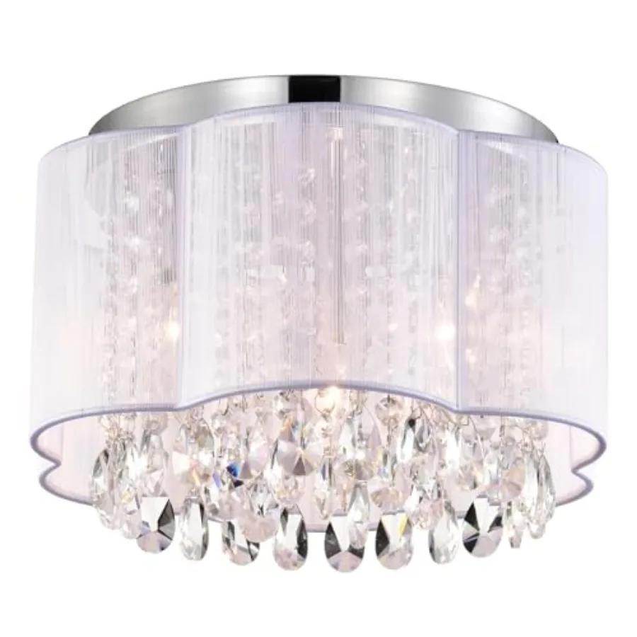 

Хрустальная потолочная люстра с 3 лампами, накладной монтаж, с абажуром ручной работы в виде цветов, мини-люстра в современном стиле для спальни девочки