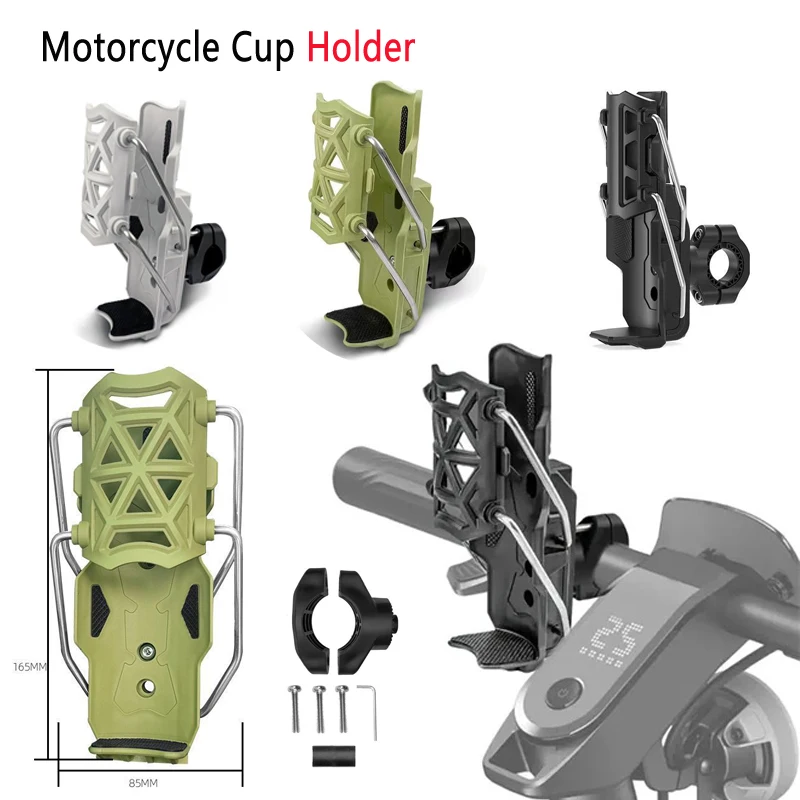 Adjustable Motorcycle Bike Cup Holder Handlebar Water Bottle Bike Mount For 32-77mm for bicycles image 6