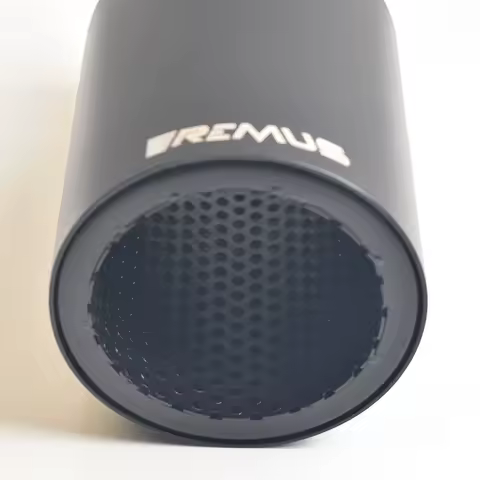 New Type Universal Stainless Steel Flange Exhaust Pipe Muffler Tip Flat Cut Matt Black Coast With VRENUS