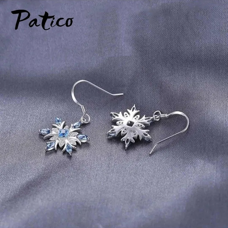 

Модные серьги-капли из 100% стерлингового серебра 925 пробы для женщин AAAA + циркон в цветочном стиле, ювелирные изделия, подарок на день рождения для подруги