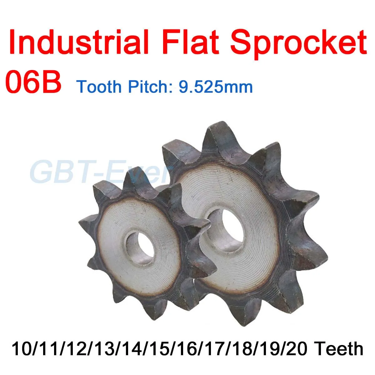 

1Pcs 06B Flat Chain Gear 10/11/12/13/14/15/16/17/18/19/20 Teeth Industrial Flat Sprocket Wheel Carbon Steel Tooth Pitch 9.525mm