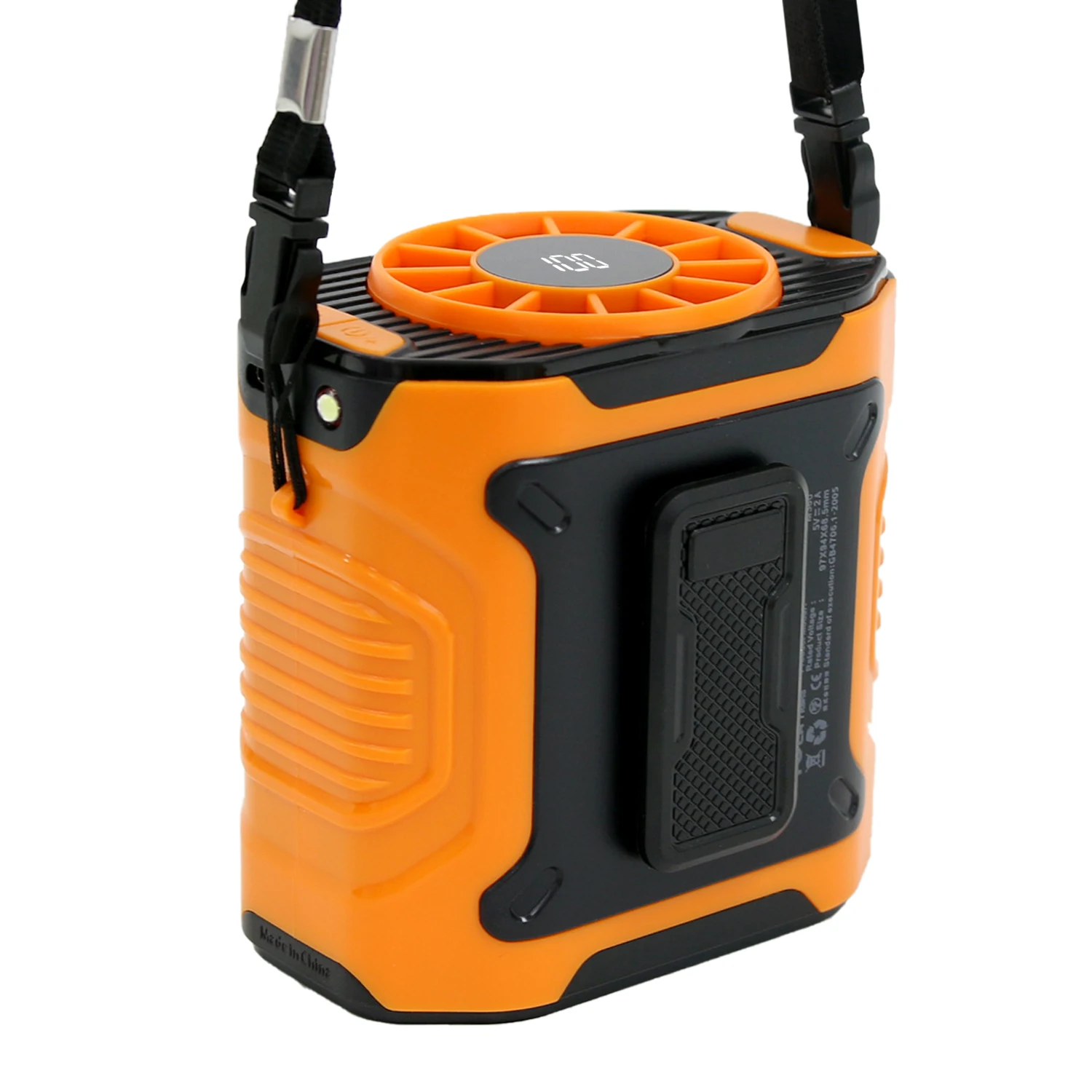 Kipas Leher Dapat Dipakai USB 4000MAh, Kipas Klip Pinggang Portabel Dapat Diisi Ulang untuk Mendaki, Memancing, Berkemah, Siaga Super Panjang & Co Kuat