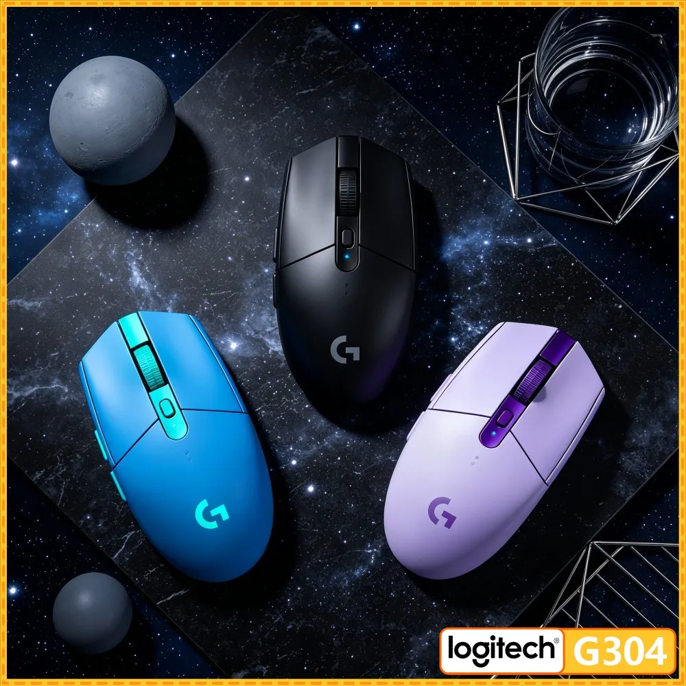 Logitech G304 LIGHTSPEED Wireless Mouse HERO 12K Sensor 250 Hours Battery Ergonomic Gaming Mice For Laptop Desktop Computer