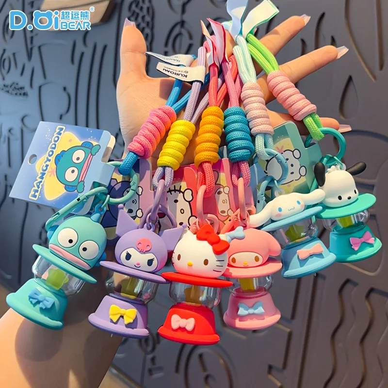 Sanrio Genuine Hello Kitty  Night Light Pendant Hello Kitty Birthday Gift Couple Keychain Sanrio Girl Lovely Gift