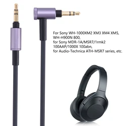 Cable de Audio Jack de 3,5mm, Cable auxiliar macho a macho para auriculares Sony WH-1000XM5, XM4, XM3/WH-H900N, H800, ATH-MSR7