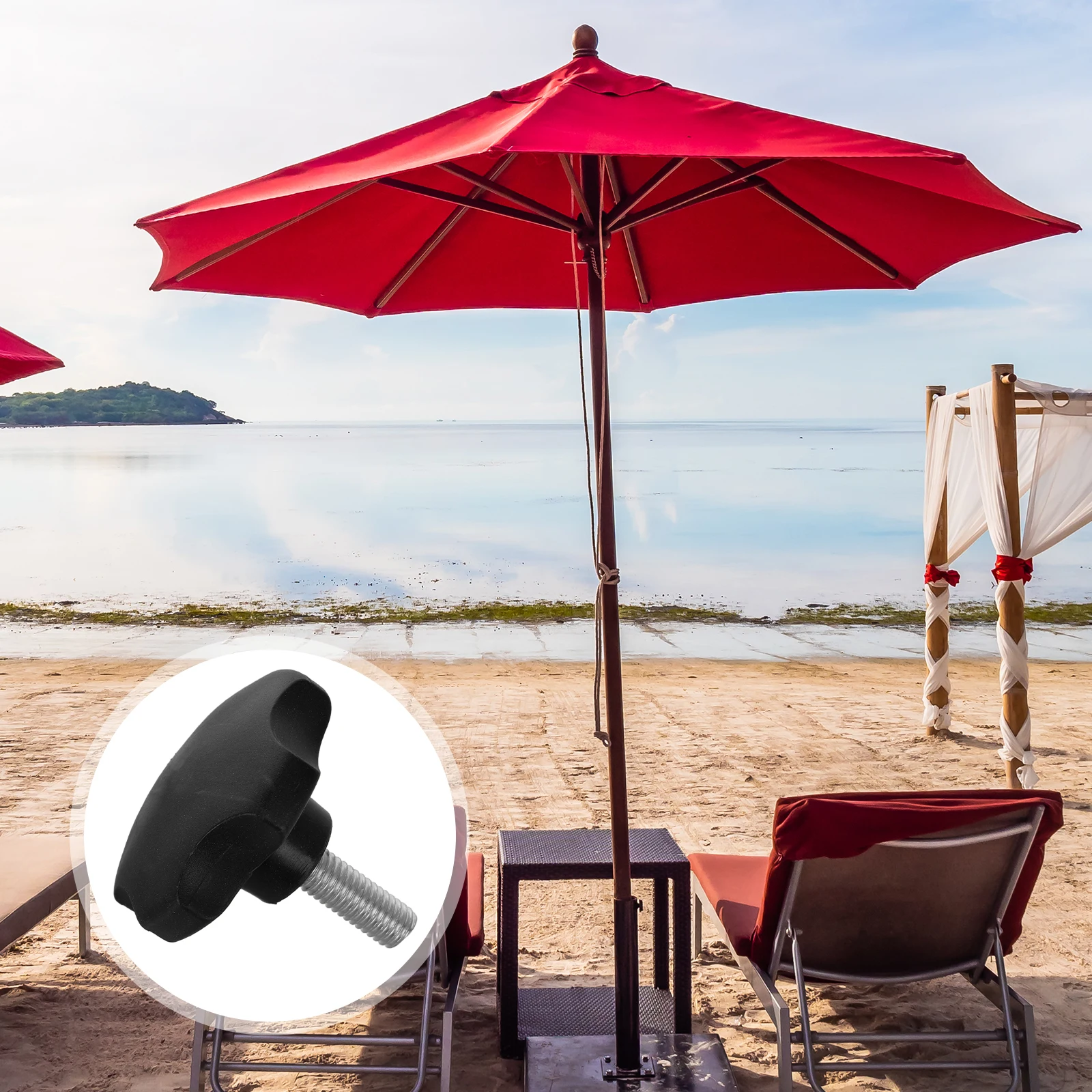 

Umbrella Foot Screw Roman Base Parasol Replacement Parts Plastic Patio Outdoor Hole Ring Plug Compatibility Material Stability