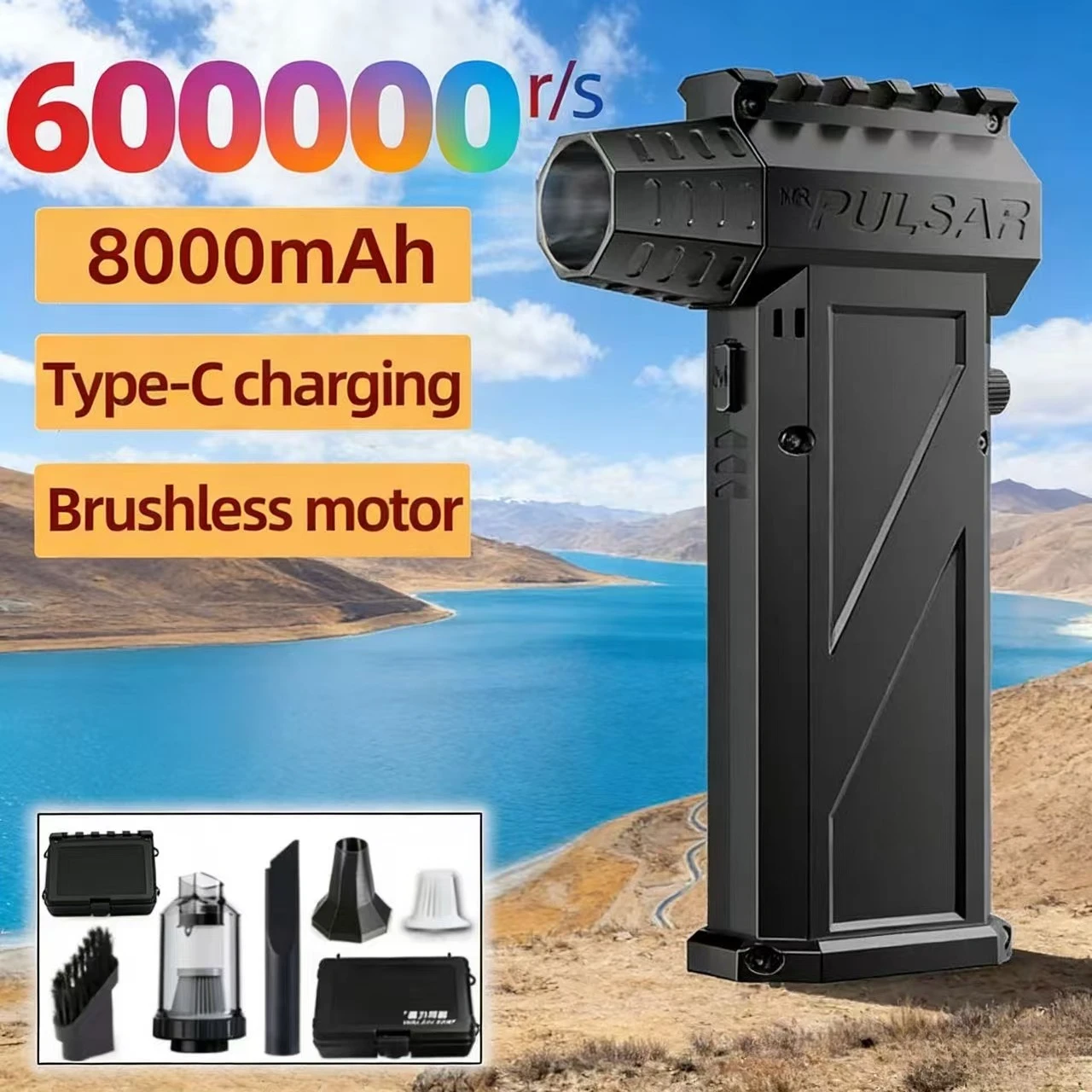 

Blower X3pro Winter Snow Removal 600000RPM Powerful Blower Vacuum Cleaner Type-C Charging Strong Wind 58m/s Brushless ViolentFan