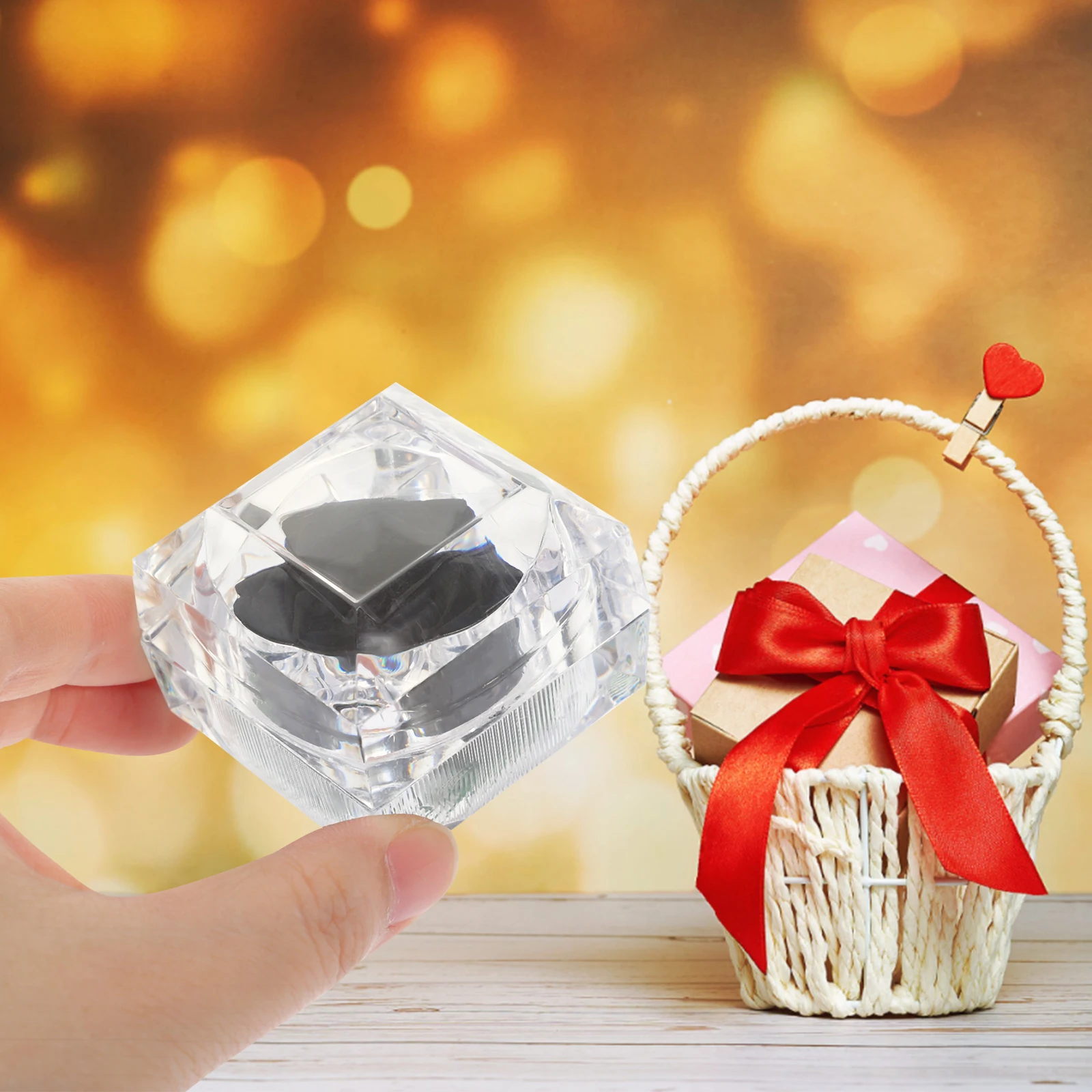 

1pcs In Flower In Dome Black Handmade Flowers Dome Flower For Valentine'S Day Anniversary Birthday Gift