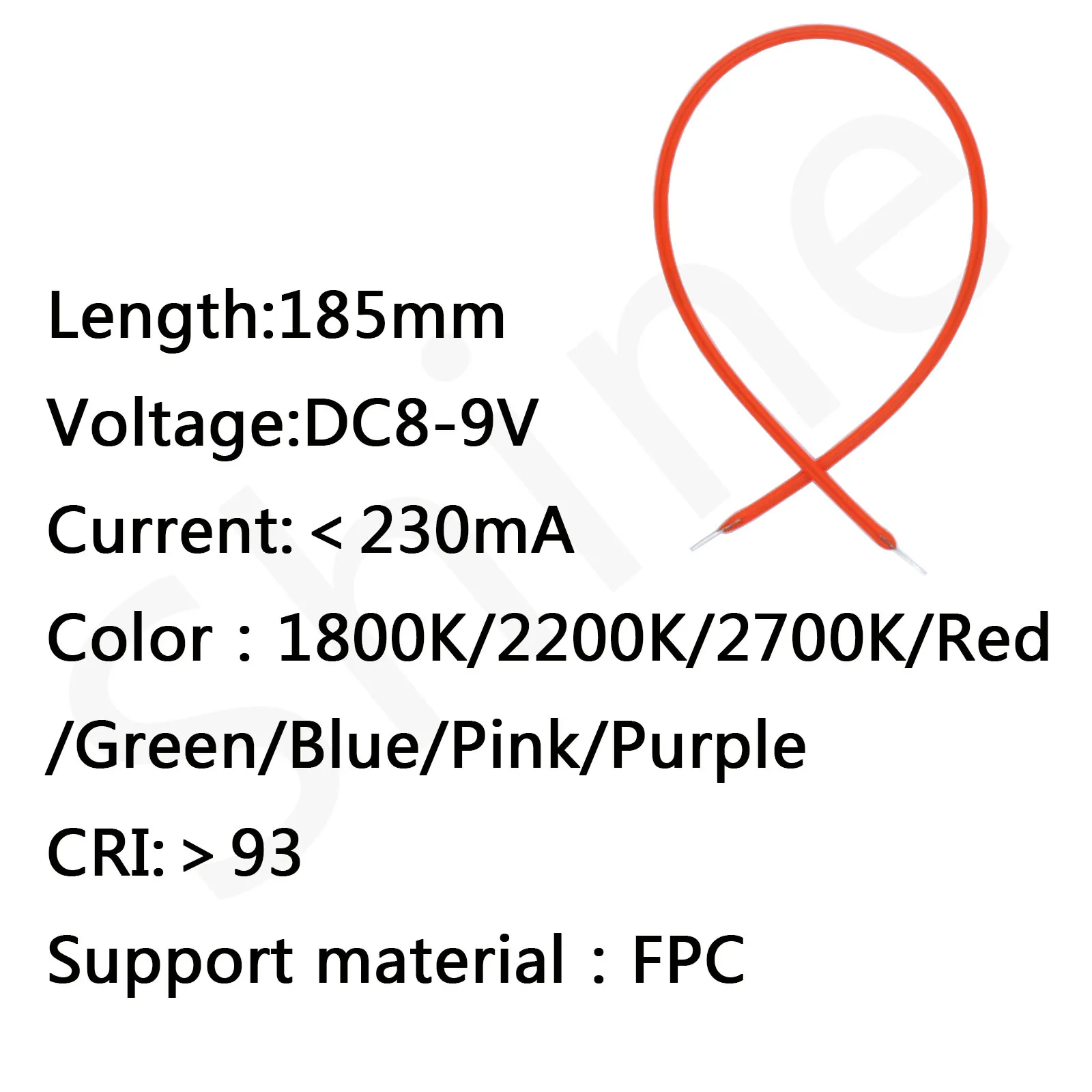 Imagem -05 - Edison Cob Led Flexible Filament Lamp Parts Acessórios de Luz Incandescente Diodos para Faça Você Mesmo Lâmpada Decorativa 185 mm dc 9v 10 Pcs