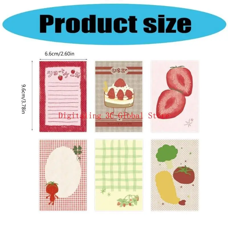 Корейские стили Sticky Note Strawberry Memo Pad Pab