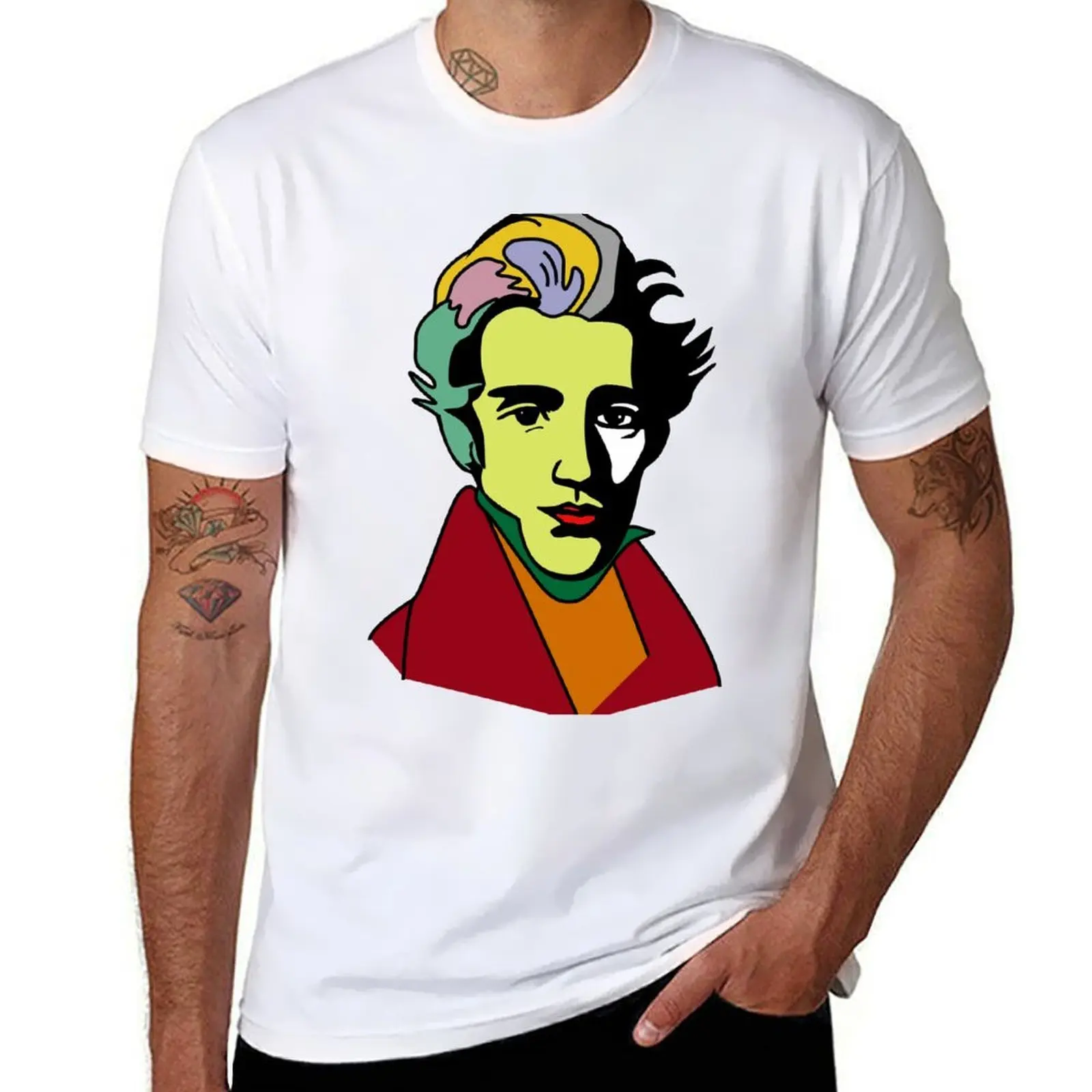 

Sren Kierkegaard T-Shirt t shirt custom print cotton t shirts man 100% T-Shirt