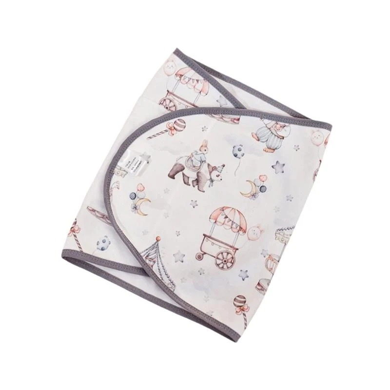 

J15U Newborns Swaddles Wrap for Daily Comfort & Security During Sleep Time Cartoon Sleeping Bag Wrap Cloth
