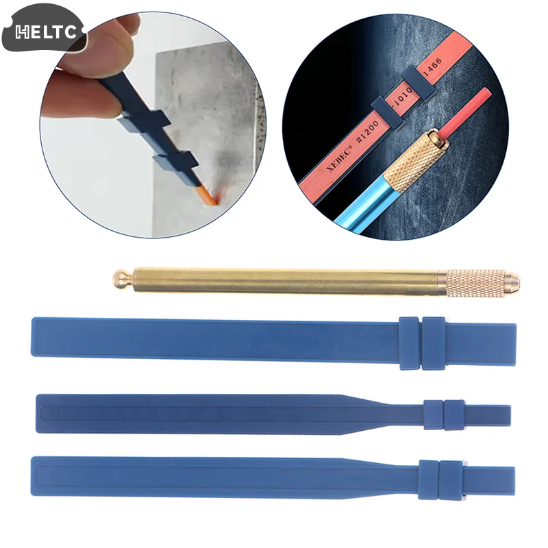 1 قطعة حامل مشابك من حجر الزيت مقبض للألياف حجر الزيت سوبر قالب سيراميك أدوات الطحن مشبك حجر زيت الألياف