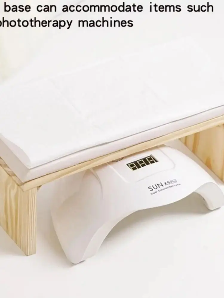 Nouveau coussin de manucure blanc en bois massif et cuir PU, support de manucure, repose-bras, coussin pour les mains, table à ongles