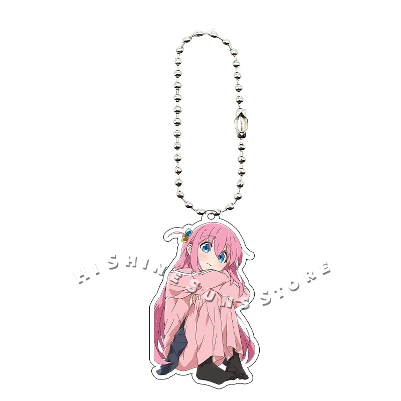 كاواي أنيمي بوتشي الصخور! Q نسخة الكرتون سلسلة مفاتيح مصنوعة من الأكريليك حقيبة الحلي Gotoh HitoriIjichi Nijika ظهره قلادة سحر #5