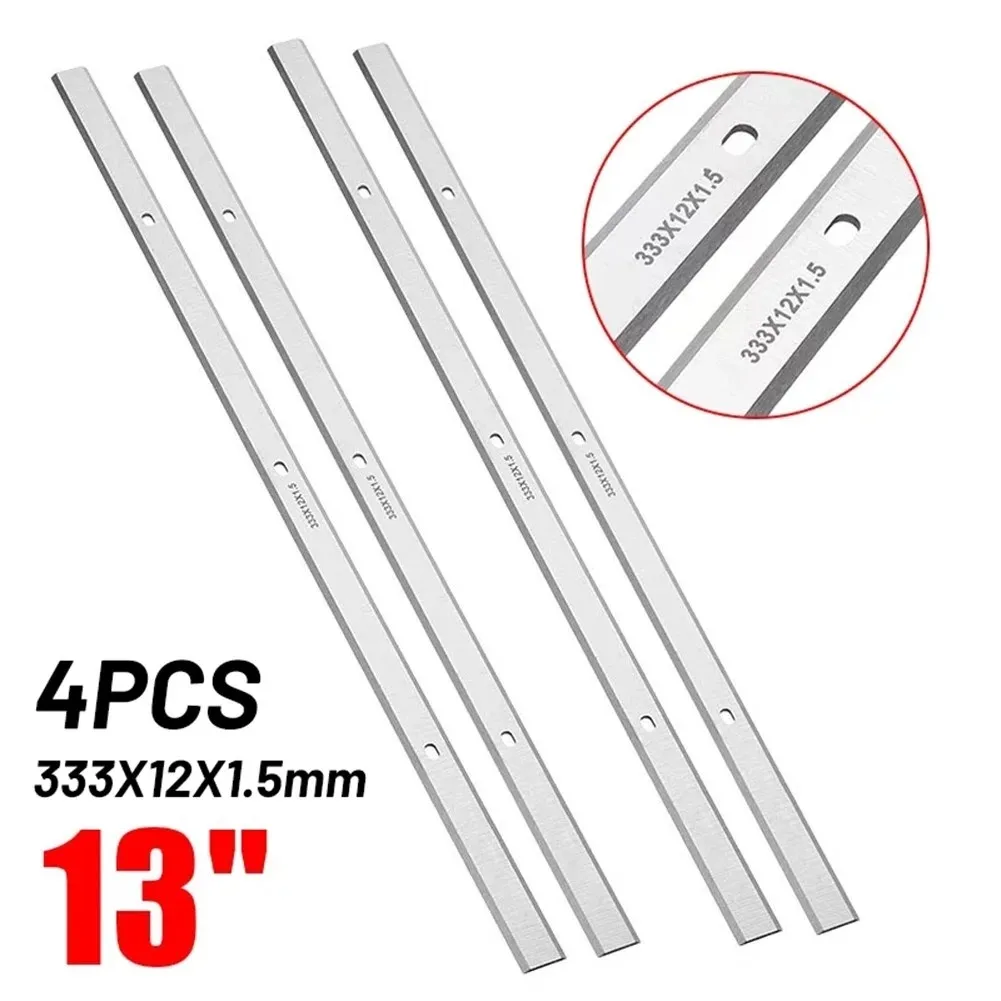 4Pcs 13inch 1/2 HSS Portable Planer Blades For DH330 DH316 Double Edge Set Woodworking Planer Blade Double Blade