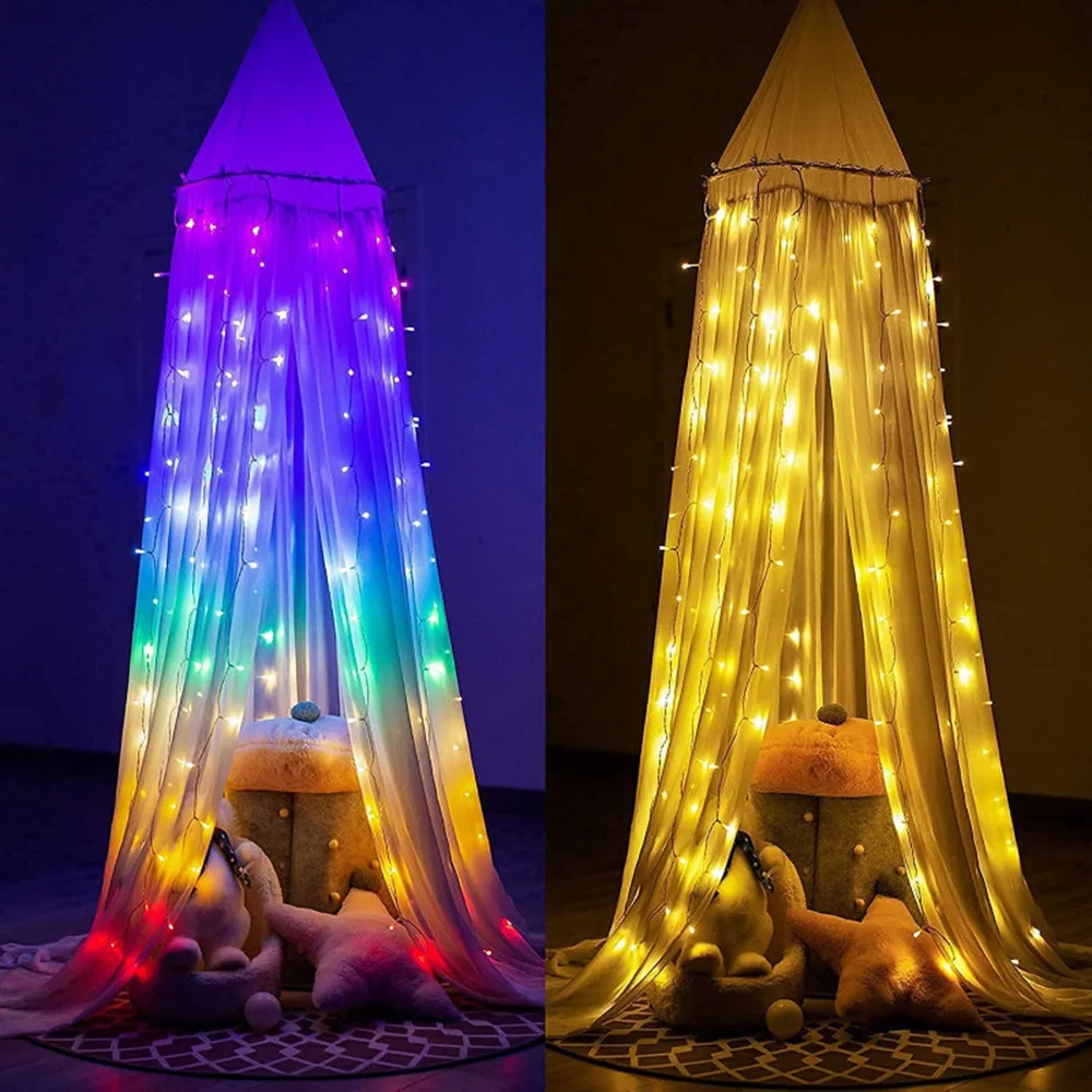 Regenbogen 3M LED vorhang USB licht IR String Lichter Weihnachten hochzeit Lampe dekoration schlafzimmer fee lichter camping ästhetischen decor