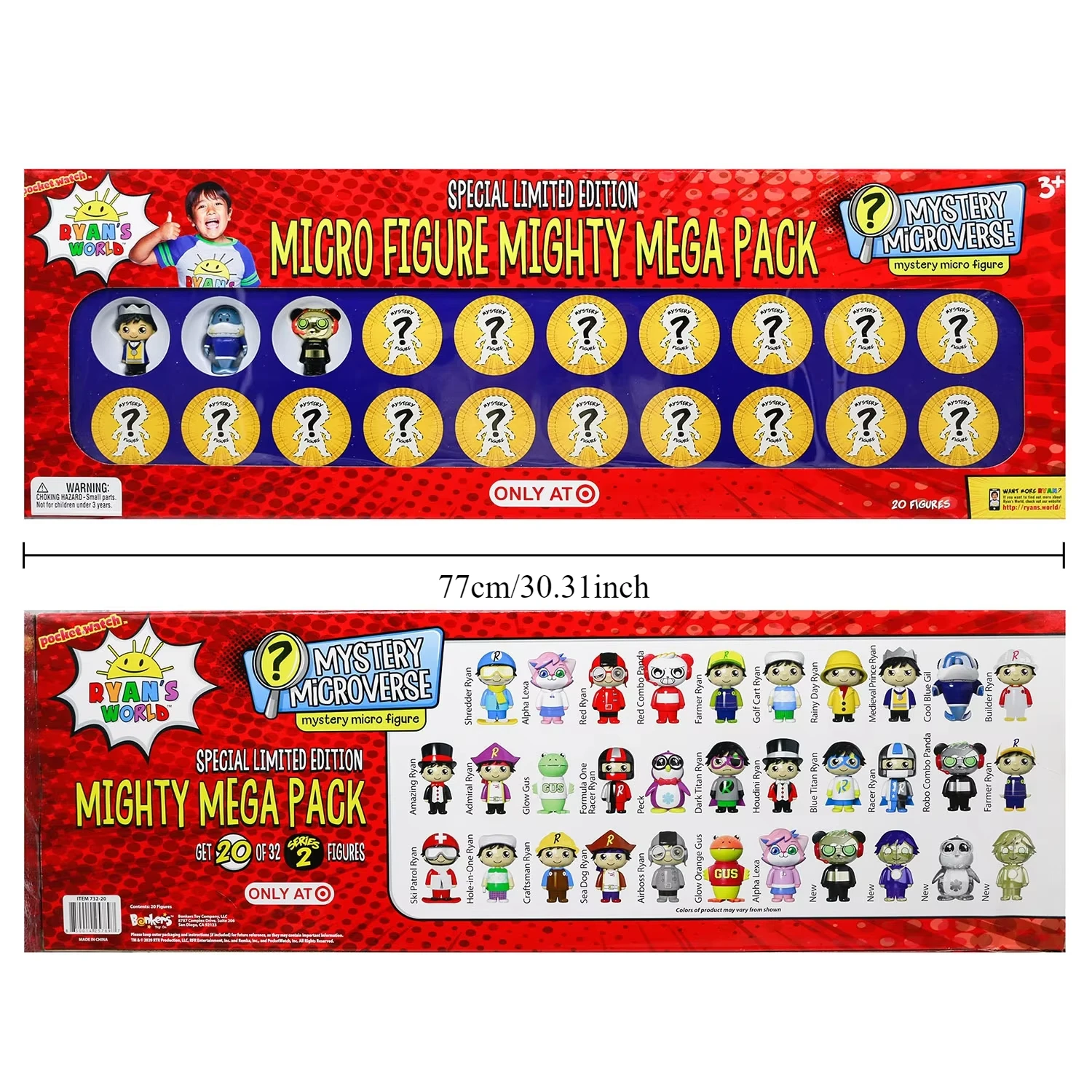 

Микрофигурка Ryan World Mighty Mega Pack Mystery Microverse Micro 20, фигурки, слепая коробка, коллекция экшн-игрушек, детский подарок на день рождения