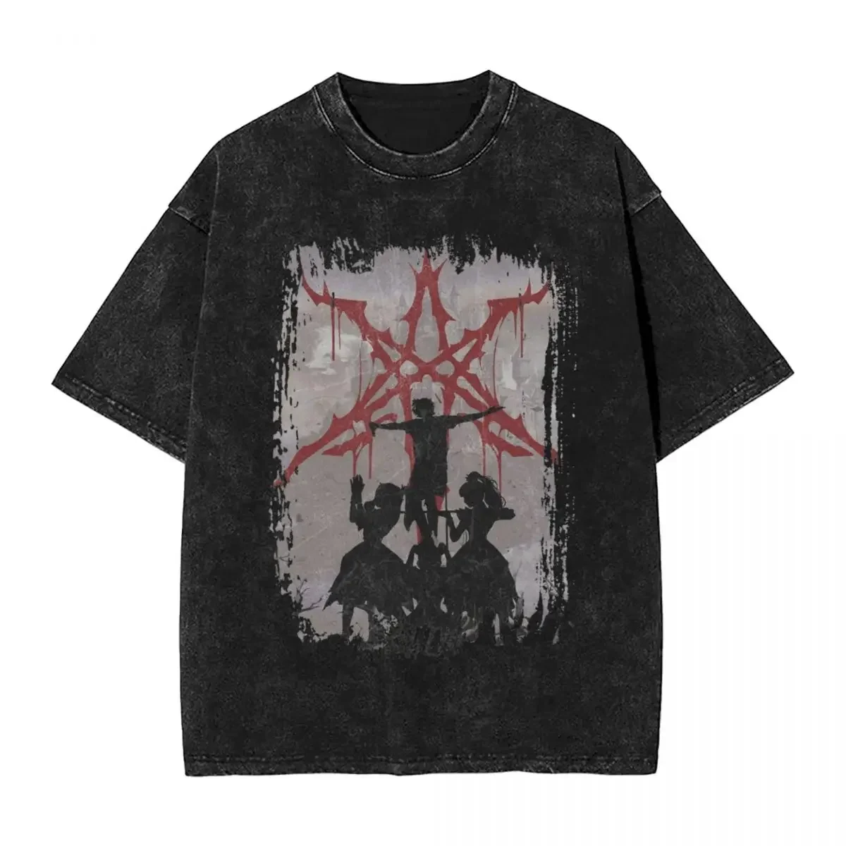 

Kingslayer Bring Me The Horizons Washed T Shirt Streetwear Gothic Metal Tees Tops Men Cotton Street Summer