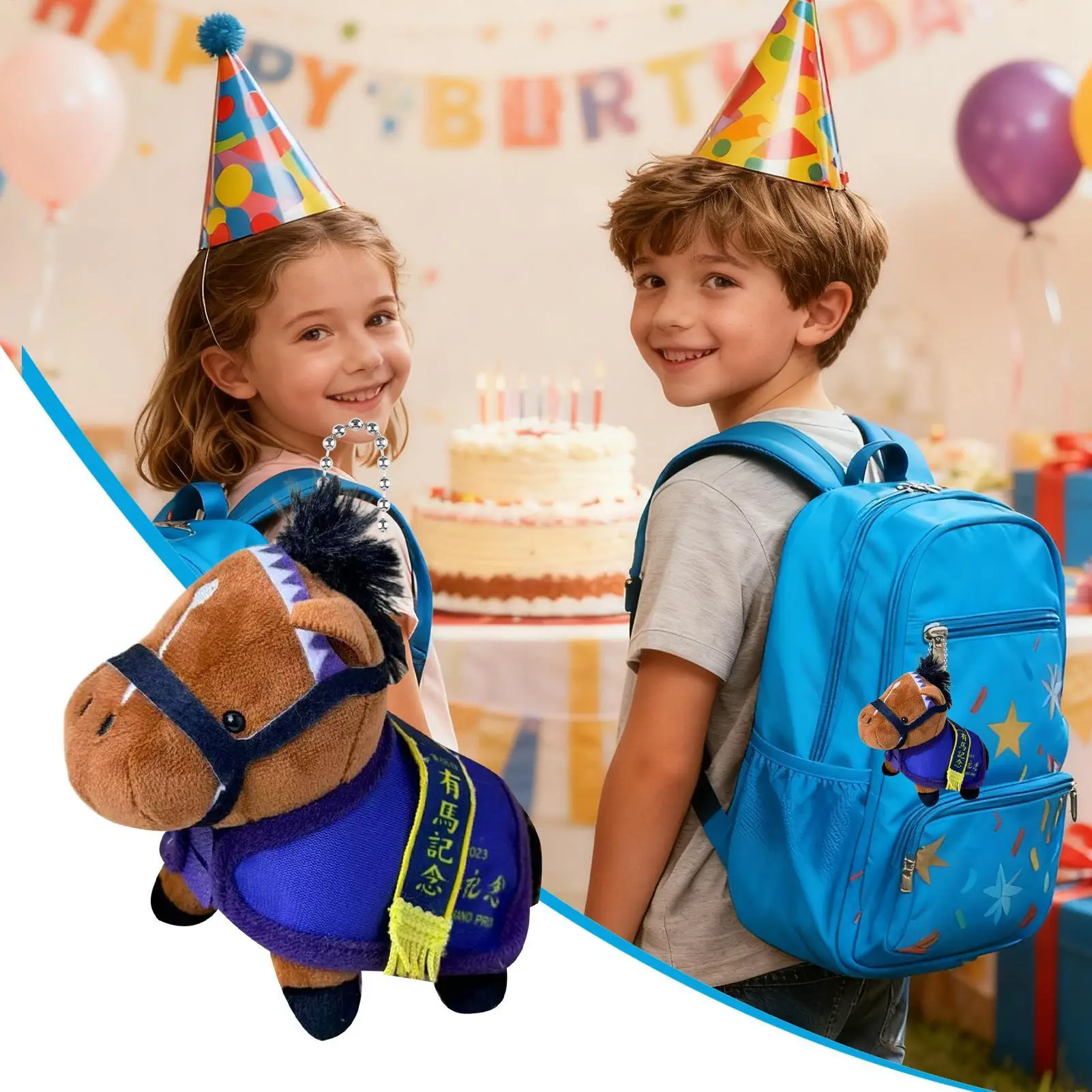 Caballo de Peluche Articulado Tokai Emperor, Juguete de Peluche Japonés de Carreras, Adorno de Peluche con Articulaciones Posicionables