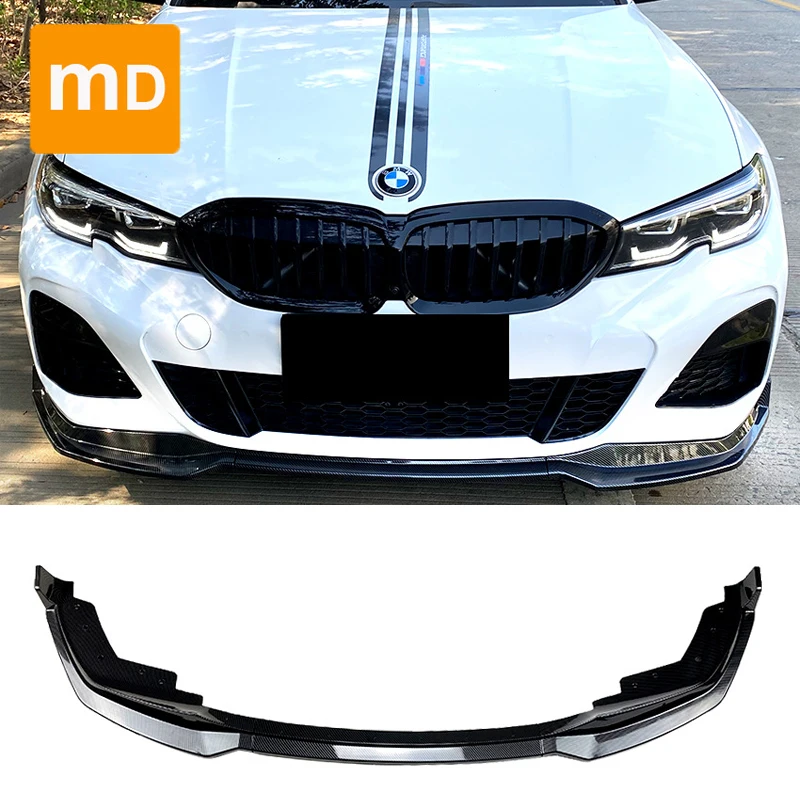 

Блеск Черный передний бампер для губ Диффузор спойлер разделитель защита для 2019-2022 BMW 3 серии G20 M Pack 320i 330i MP автомобильные аксессуары