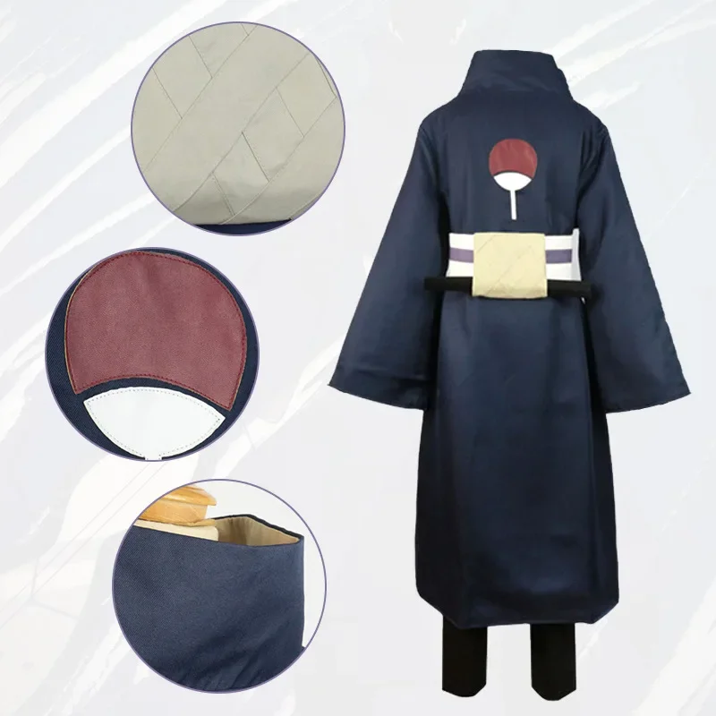 2025 Uchiha Obito Anime Cosplay Costumes Halloween Costumes For Women Men Japanese Robe Kimono Performance Festival