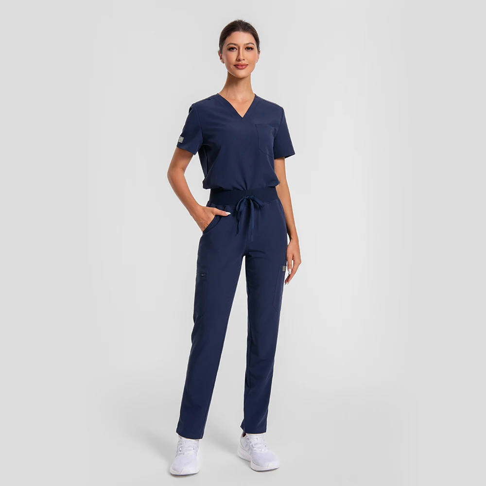 KUNGFU SCRUBS womens medical outfit Surgical uniforms nurse suit High quality fabric with silver ion antibacterial waterproof