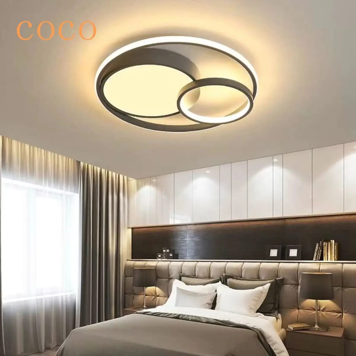 

Northern Europe Modern LED Ceiling Lights For Living Room Bedroom Dining Room Dimmable Lamp Indoor Round Ring Lighting Fixtures