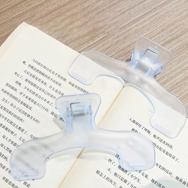 Simple Fixed Book Clips Frosted Transparent Page Holder For Reading Tool Memo Clip Kawaii Desk Accessories Practical Note Holder