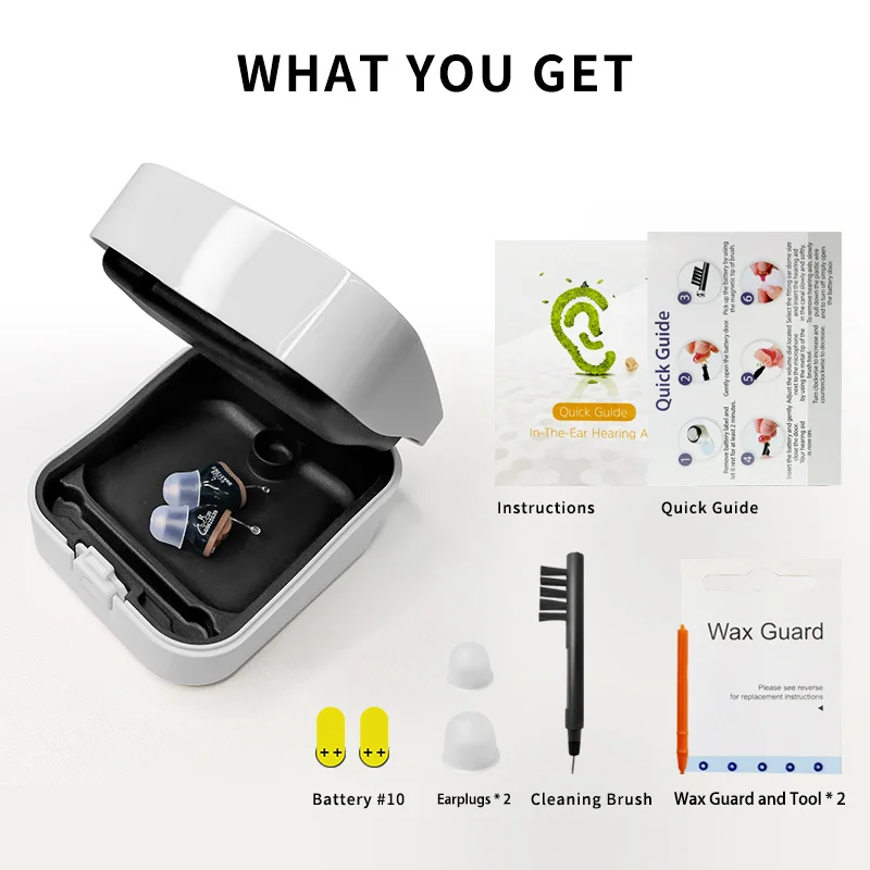CIC Hearing aids Digital hearing aid for elderly invisible Sound Amplifier Battery A10 For Seniors audifono sordera profesional