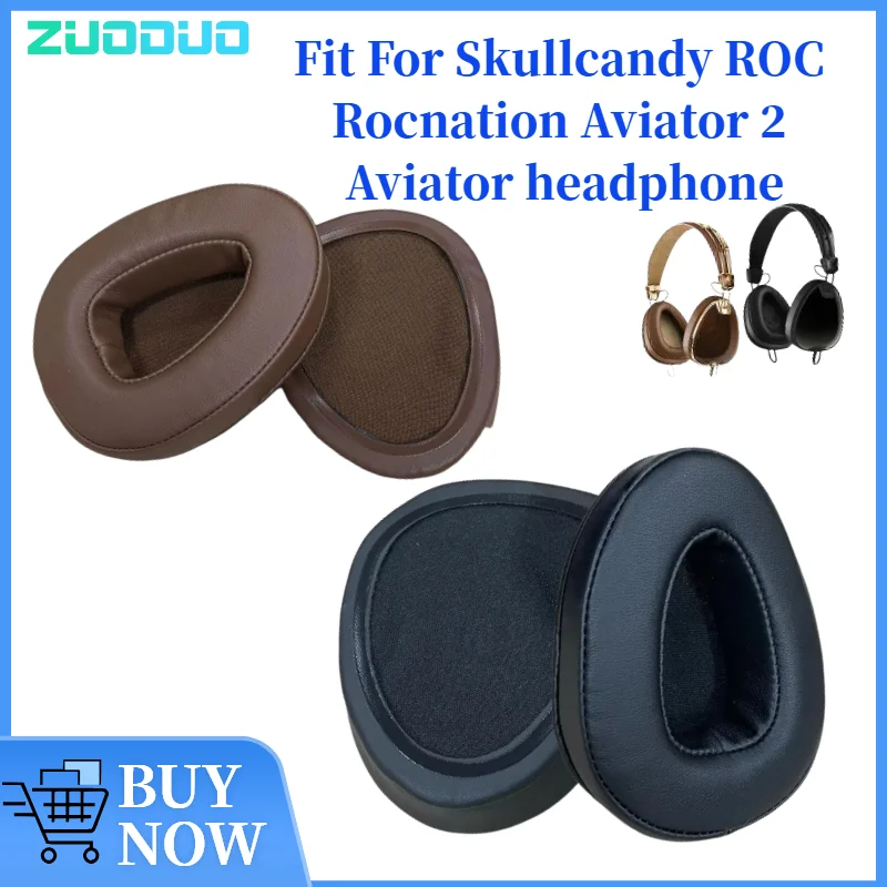 

ZUODUO Replacement Earpads Foam Ear Pads for Skullcandy ROC Rocnation Aviator 2 Aviator Headphones Earmuff Earphone Sleeve