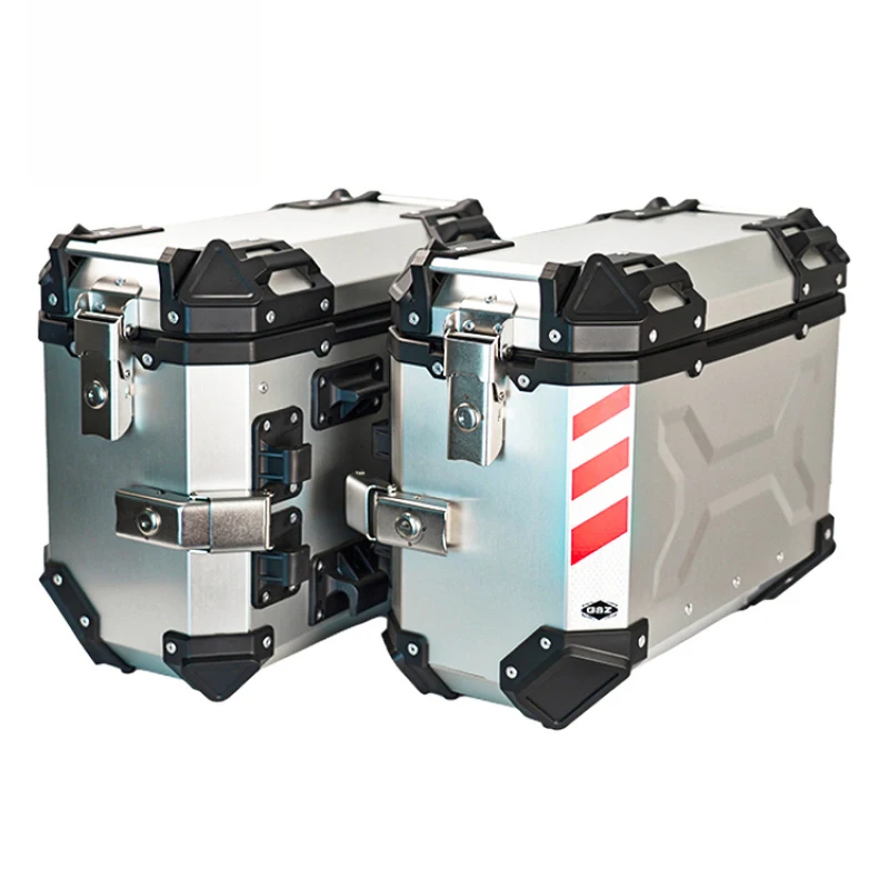 46L Silver Lage Side Case Aluminium Side Box Motorcycle Saddle Boxes