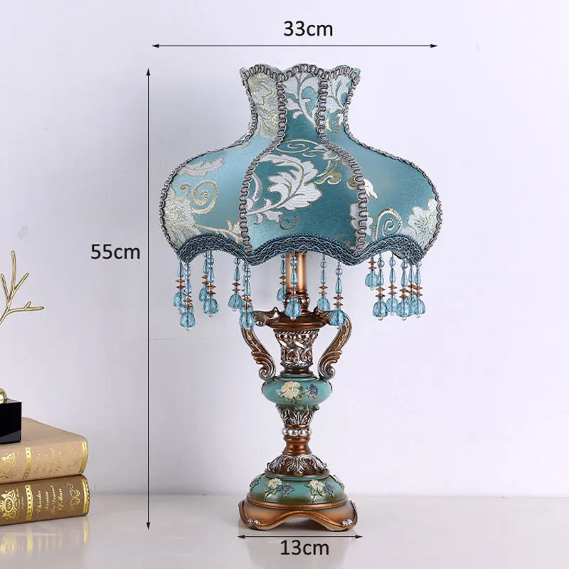 European Style Table Lamp Bedroom Bedside Lamp Creative Luxury Home Living Room Office American Desk Lamp Modern Night Lamp