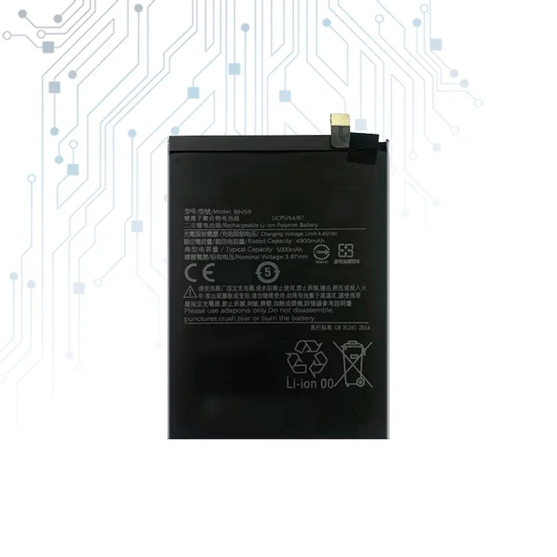 Bateria portátil 4900mAh BN59 para Redmi Note10 Note 10 Pro 10S Note 10pro Bateria de grande potência