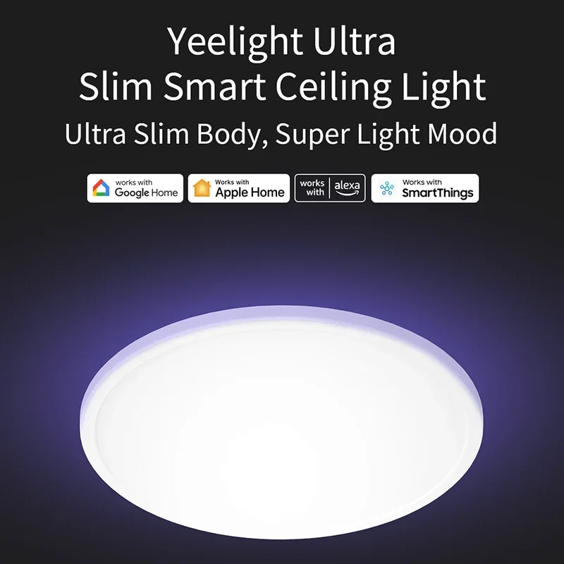 Yeelight LED Ceiling Light 300C 21W RGB Mood Light 25mm Ultra Thin Dimmable 2700-6500K Intelligent Voice Control