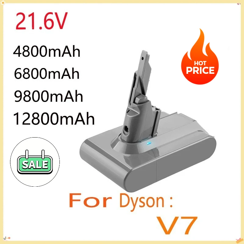 100% brand new 128000mAh 21.6V lithium battery V7 replacement suitable for Dyson Motorhead Pro Trigger V7+plush SV11 battery.*-