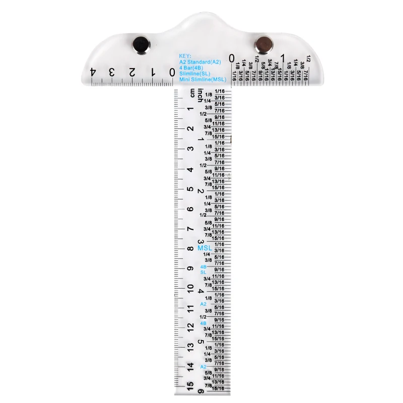 A 15-cm Engineering Drawing and Measuring T-square Made of Acrylic Material. It Is a Transparent Study Stationery Item