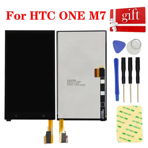 For HTC ONE M7 801e LCD Display Panel Screen Module Monitor Touch Screen Digitizer Sensor Glass ONE M7 LCD Assembly Replacement