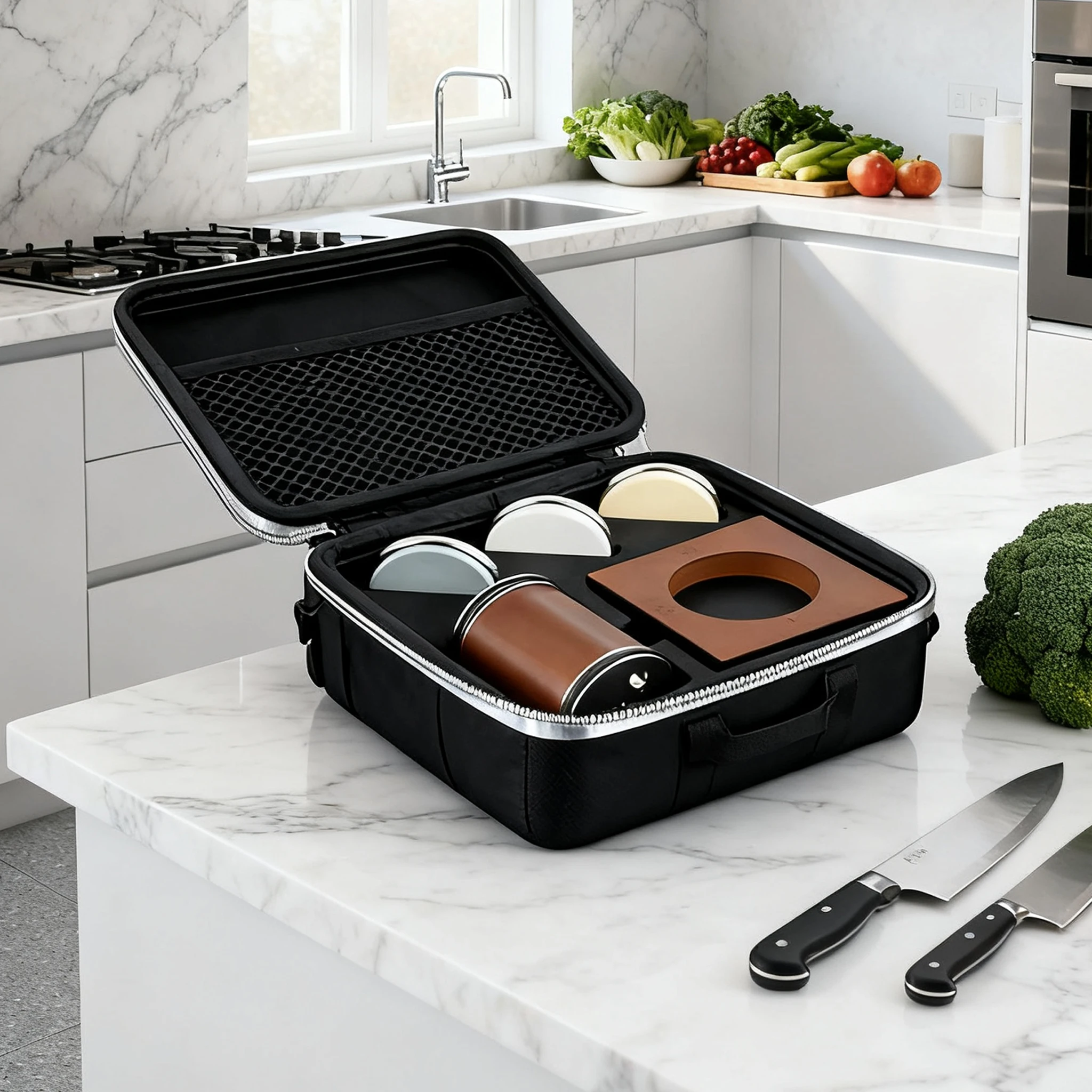 

Multi-Angle Rolling Knife Sharpener Set with Removable Sharpening Stone for 15 18 20 22 Knives Professional Kitchen Tool