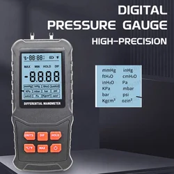 K20 Digital Manometer Air Pressure Meter Differential Gauge Kit tools Natural Gas Pressure Meter Negative pressure Gauge