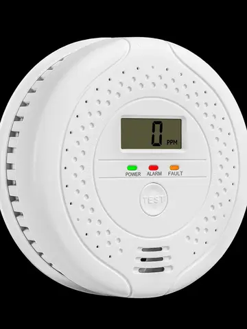 Digital CO Gas Monitor Alarm Detector Audible and Visual Alarm Battery Powered Portable CO Detector for Home Warehouse