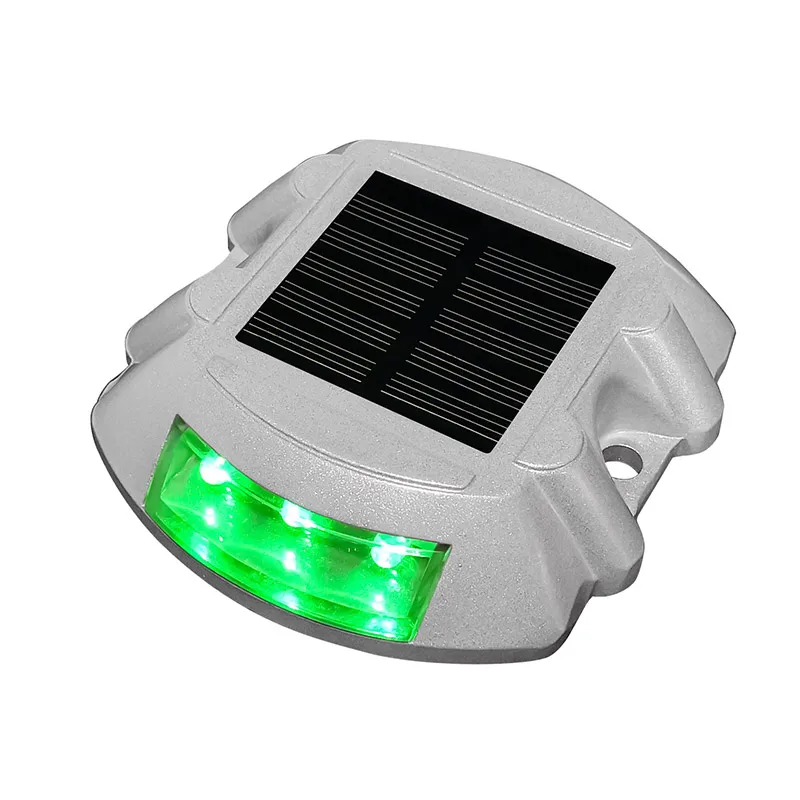 Outdoor IP68 Waterproof 6 LED Solar Powered Road Stud Light Road Reflective Ground Light Warning Light 801 Type