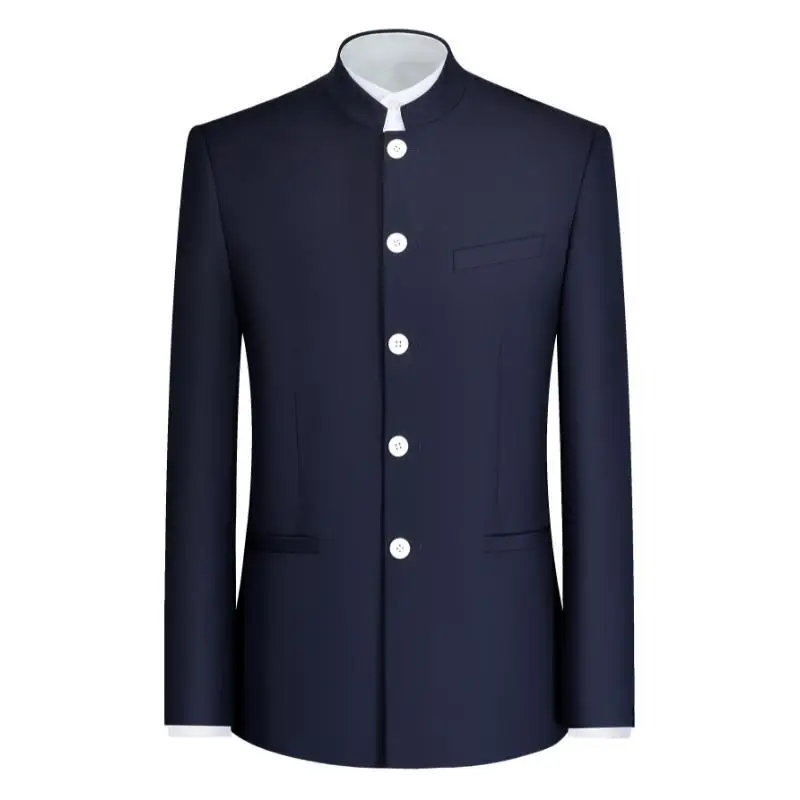 

Chinese Collar Suit Stand up Collar Western Style Cross-Border Chinese Traditional Menswear Zhejiang Origin Spring 2026