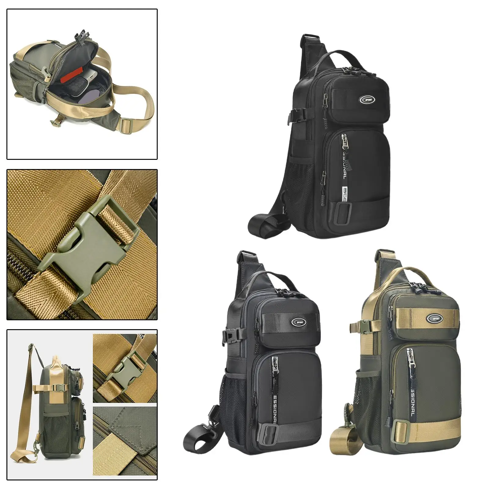 Sling Backpack Versatile Anti Theft Crossbody Bags for Trips Camping Fishing