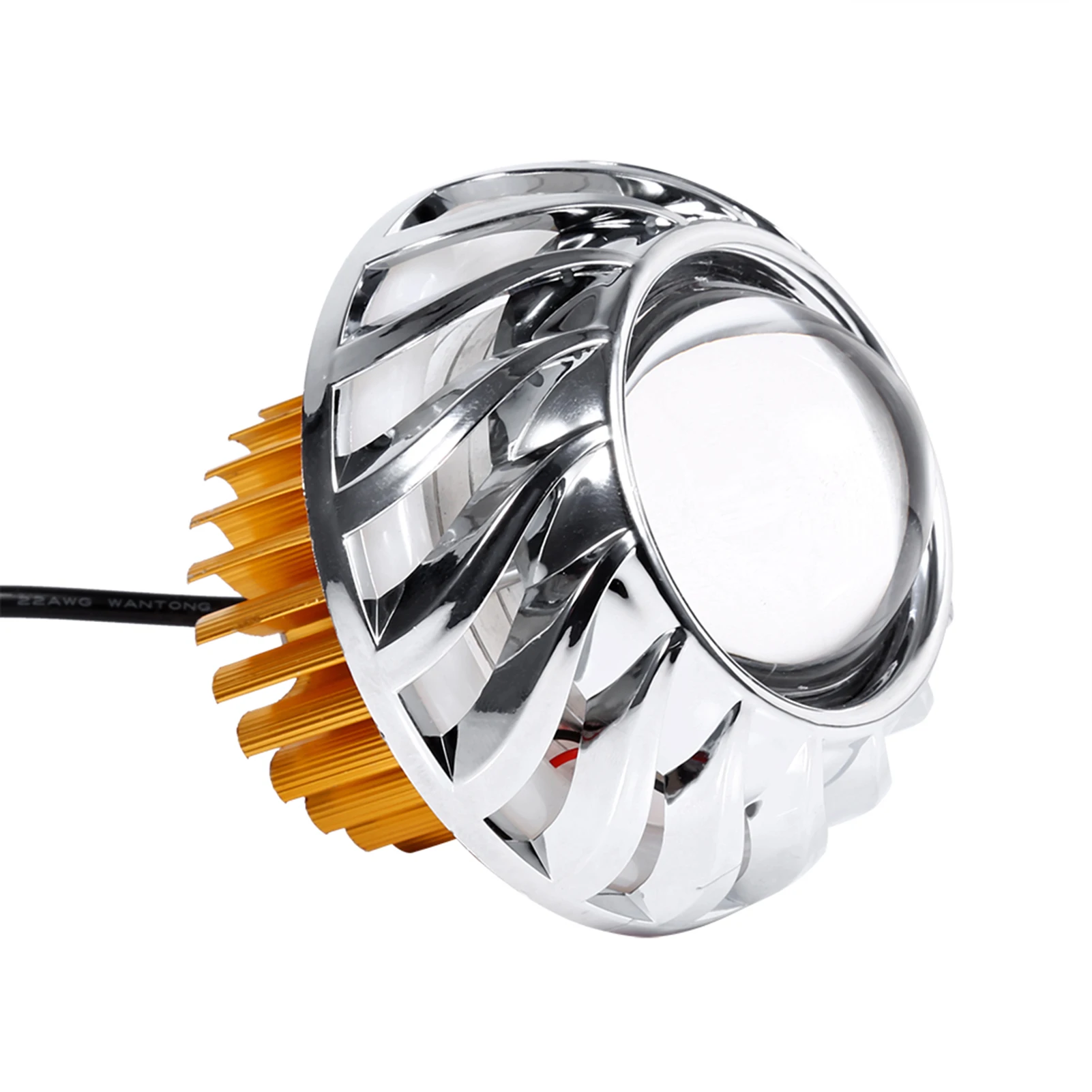 Motorcycle Headlight LED Projector Lens LED Projector Lens Single Halo Angel Devil Eye Spot Light Motorcycle LED Projector Lens