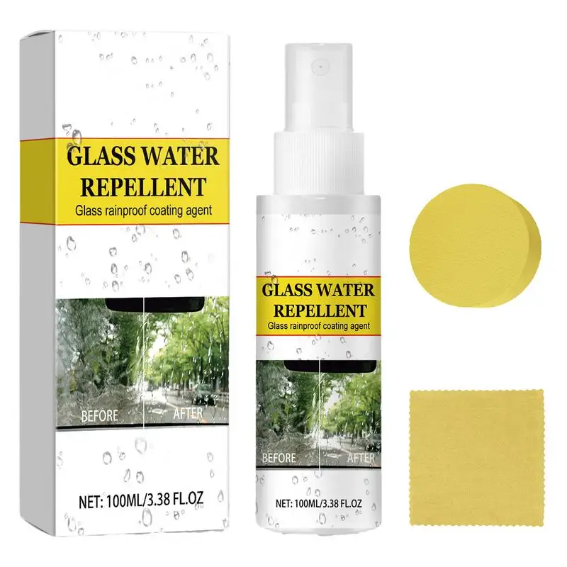 Car Glass Antifogging Agent 100ml Windshield Glass Water-Blocking Anti-Fogging Coating Spray Household Glass Cleaning Car Window